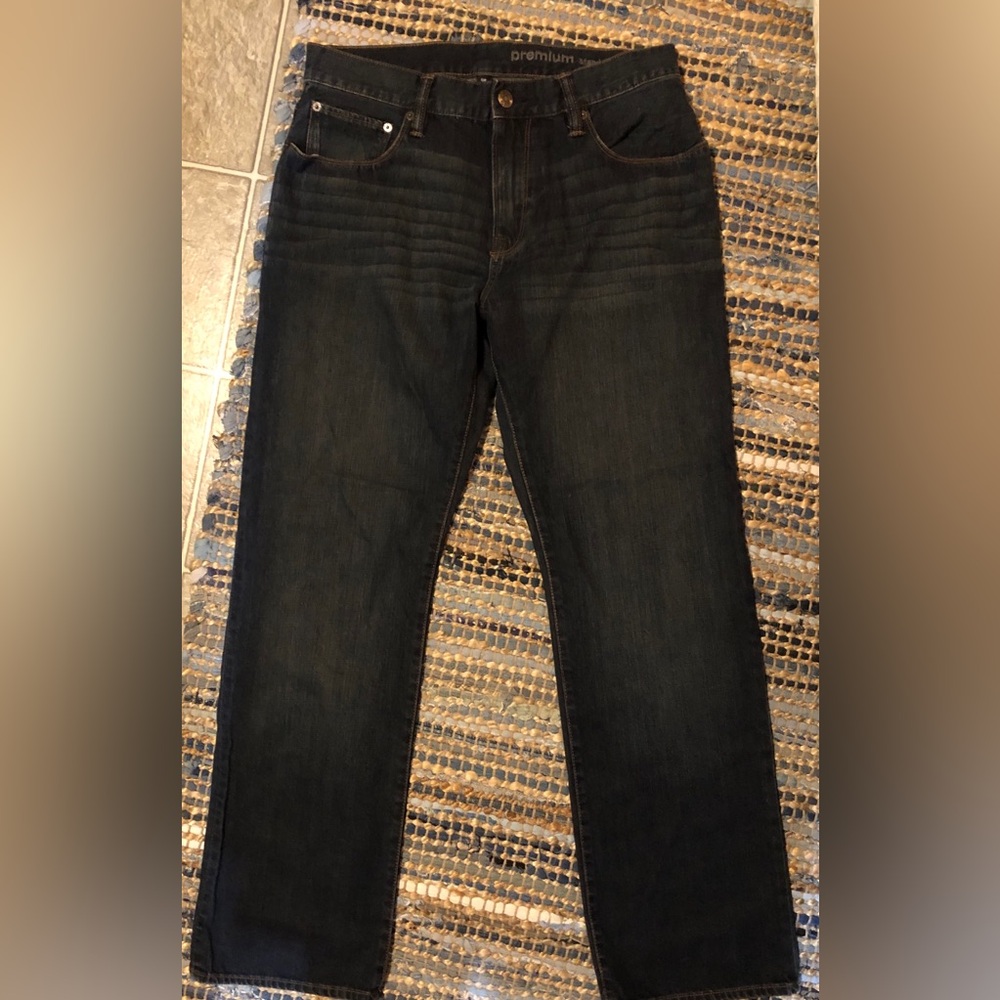 EUC Men’s GAP Premium Standard Dark Indigo Denim
